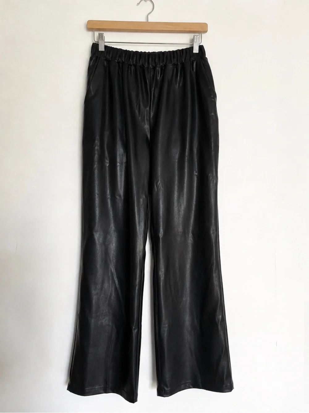 Annie Bing Koa Pant Black Vegan Leather Size Large